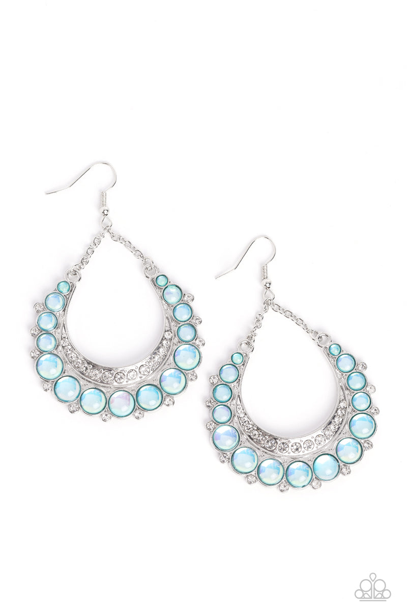 Bubbly Bling - Blue Earrings