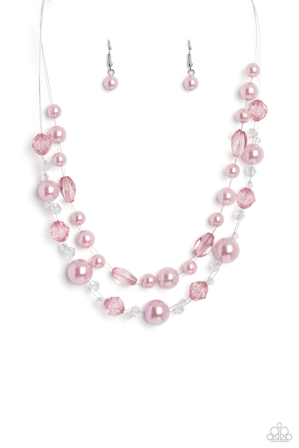 Parisian Pearls - Pink Necklace