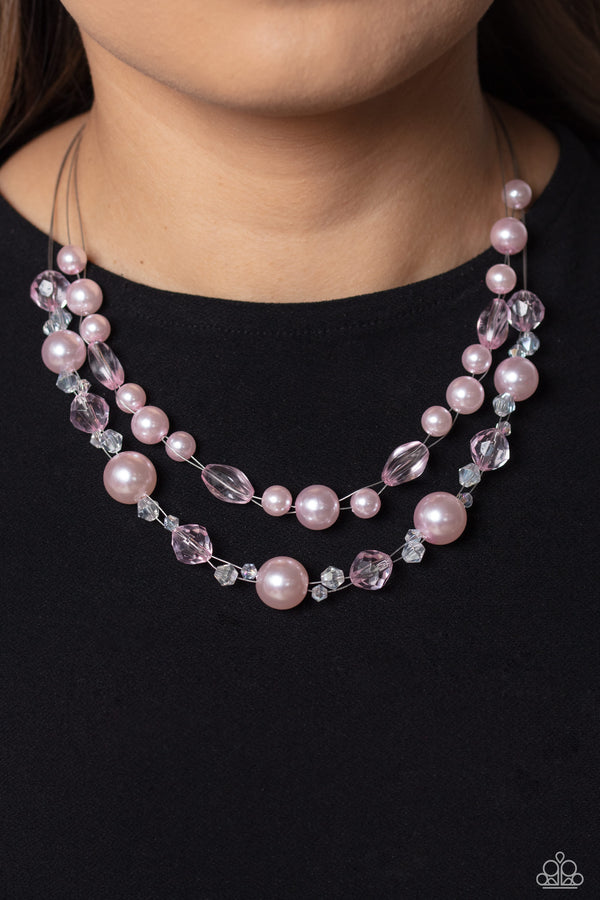Parisian Pearls - Pink Necklace