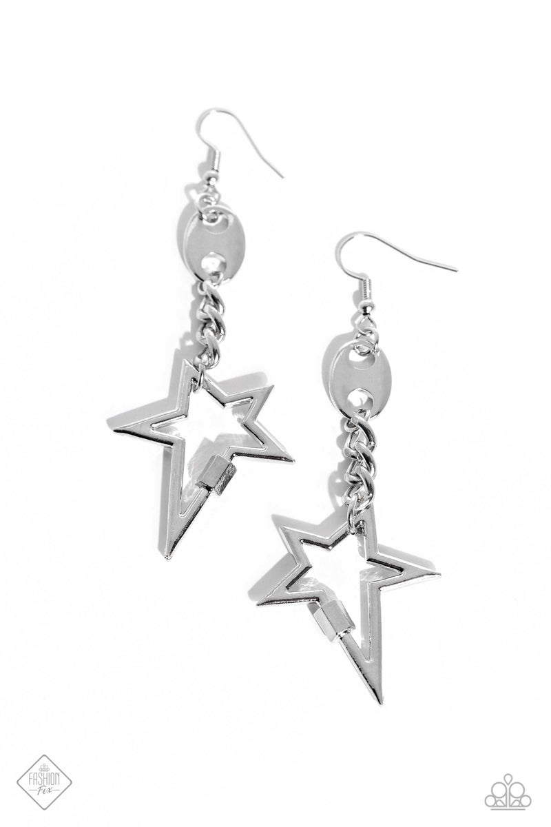 Iconic Impression - Silver Earrings