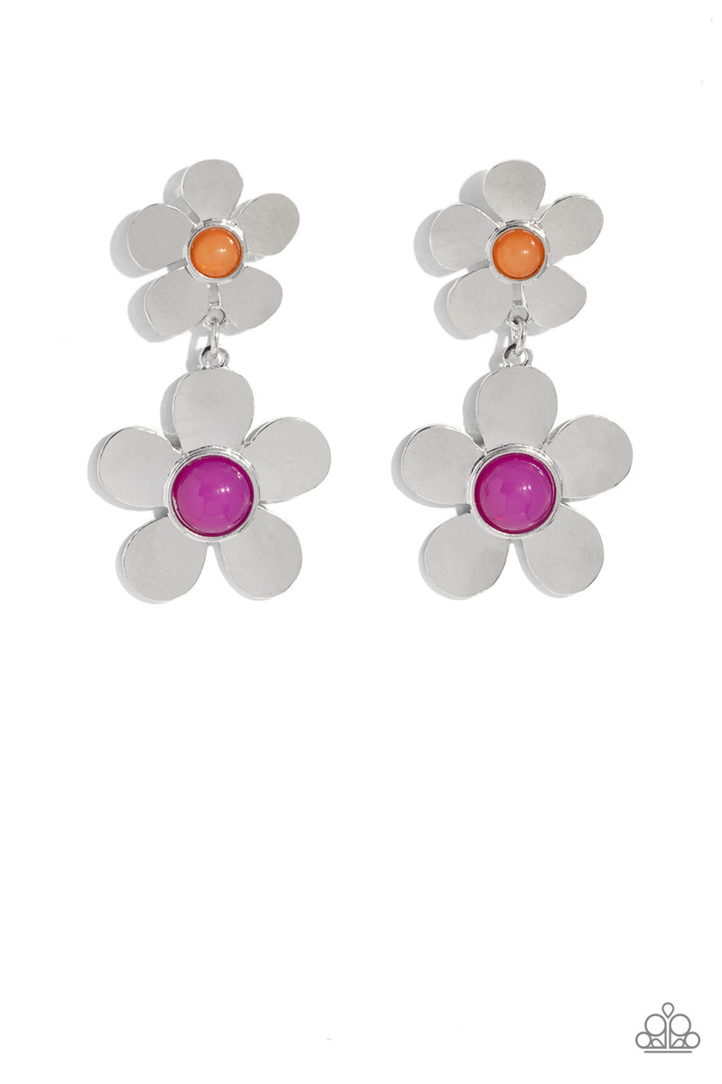 Fashionable Florals - Pink Earrings