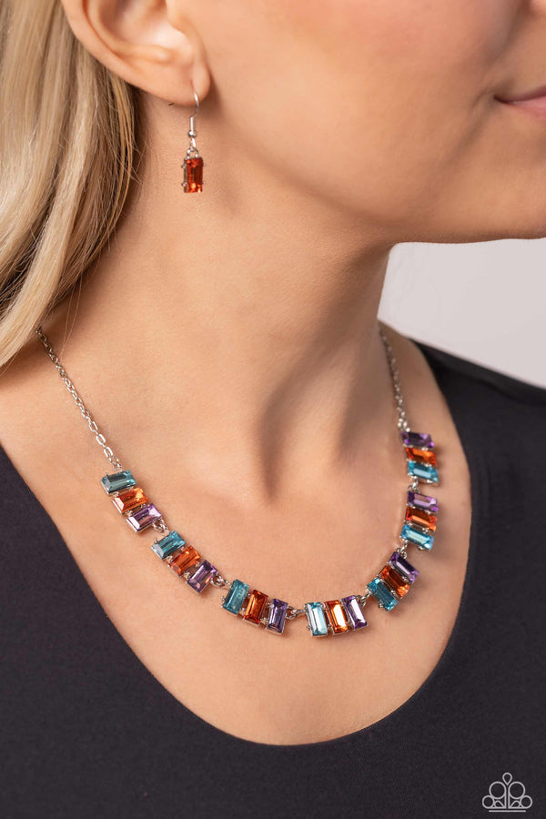 Elite Emeralds - Orange Necklace