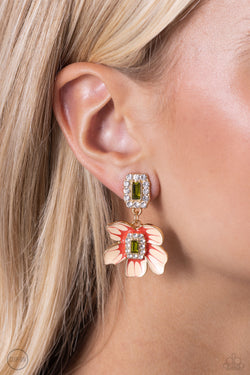 Colorful Clippings - Green Earrings