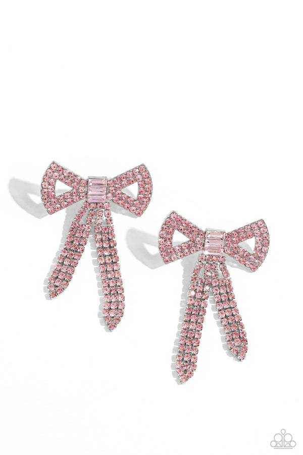 Just BOW With It - Pink Earrings