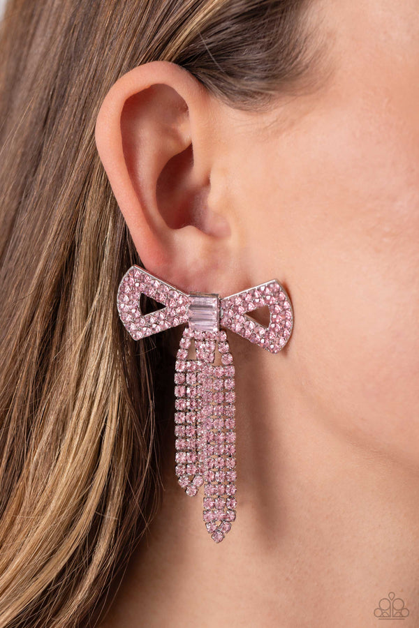 Just BOW With It - Pink Earrings