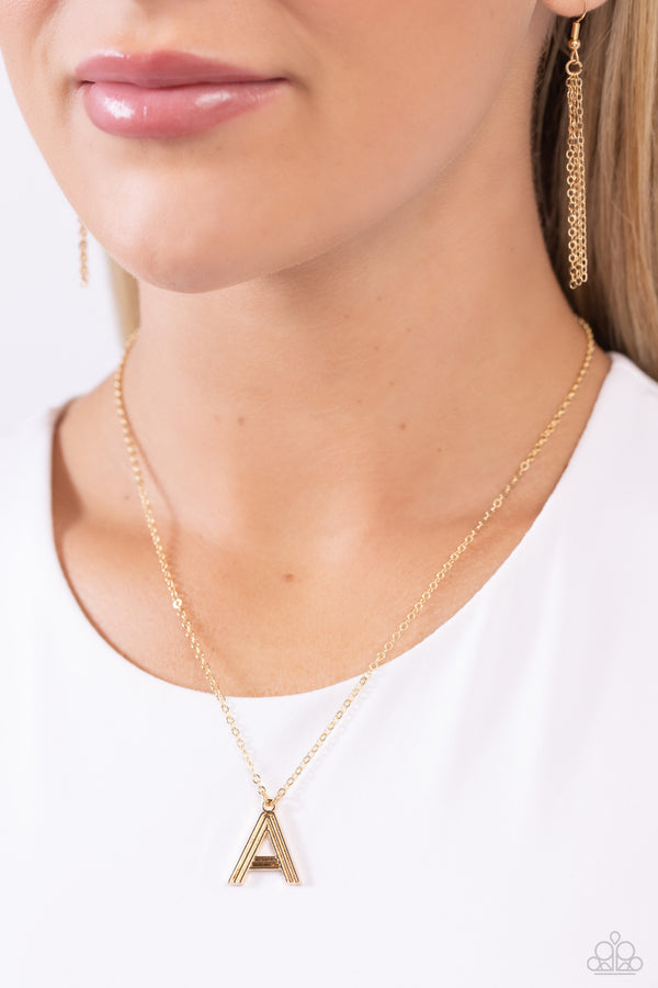 Leave Your Initials - Gold - A Necklace