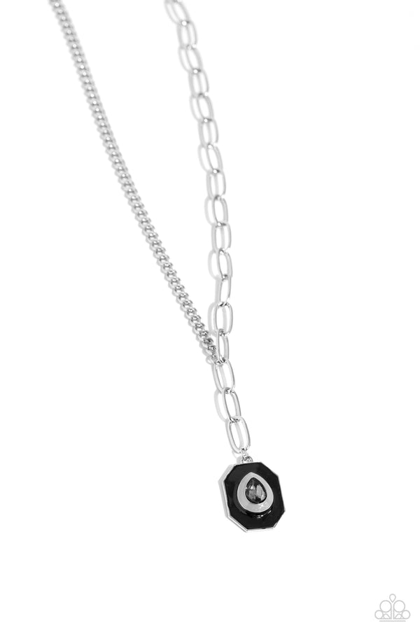 Hexagonal Hallmark - Silver Necklace
