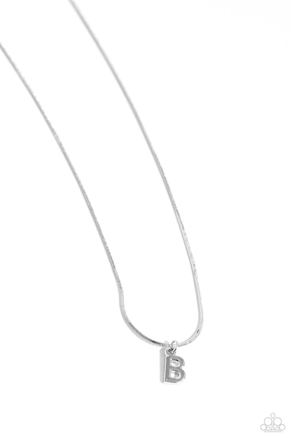 Seize the Initial - Silver - B Necklace