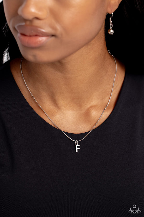 Seize the Initial - Silver - F Necklace