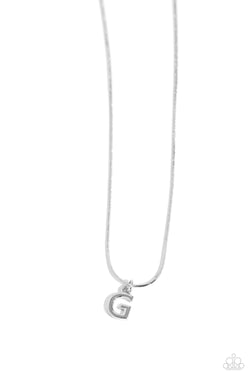 Seize the Initial - Silver - G Necklace