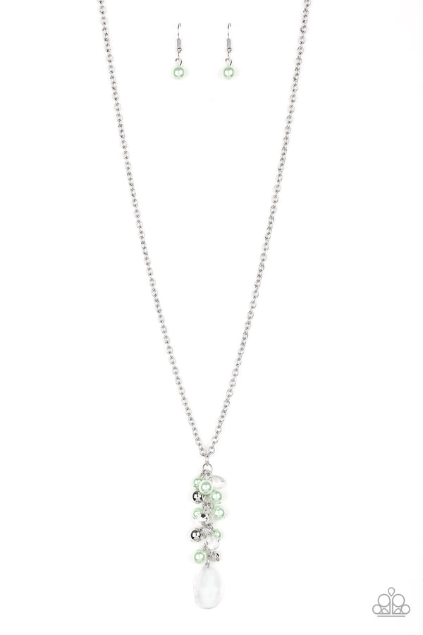 Teardrop Serenity - Green Necklace